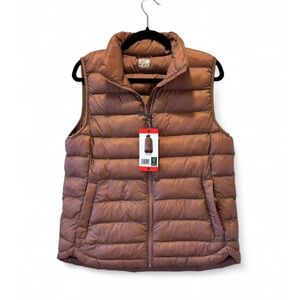 NWT 32 Degrees Heat Women's Brown Quilted Puffer Ski Snowboarding Vest Winter